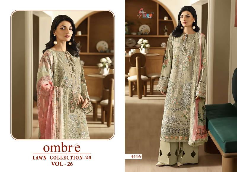 Shree fab ombre lawn vol-26 pakistani wholesale salwar kameez in karachi
